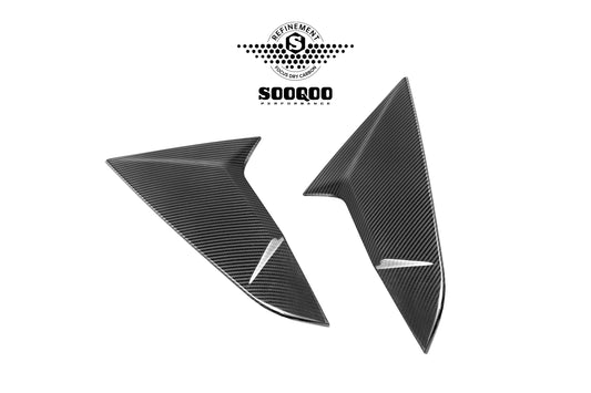 BMW X3 M50i/30i xDrive G45 2025-ON with Aftermarket Parts - Rear Window Side Trim Dry Pre-preg Carbon Fiber from SOOQOO USA