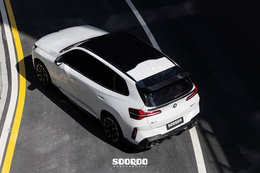 BMW X3 M50i/30i xDrive G45 2025-ON with Aftermarket Parts - Rear Window Side Trim Dry Pre-preg Carbon Fiber from SOOQOO USA