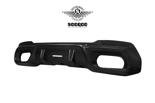 BMW X3 M50i/30i xDrive G45 2025-ON with Aftermarket Parts - V1 Style Rear Diffuser Dry Pre-preg Carbon Fiber from SOOQOO USA