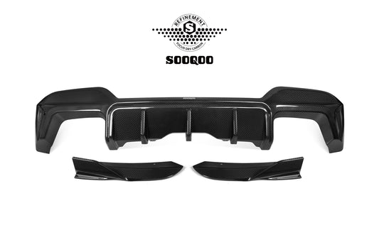 BMW X3M X3MC F97 LCI 2022 2023 2024 with Aftermarket Parts - Rear Canards Carbon Fiber from SOOQOO USA