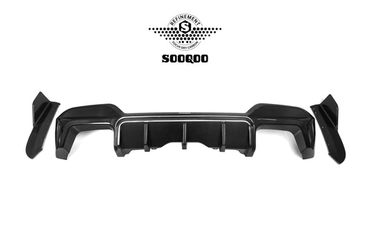 BMW X3M X3MC F97 LCI 2022 2023 2024 with Aftermarket Parts - Rear Canards Carbon Fiber from SOOQOO USA