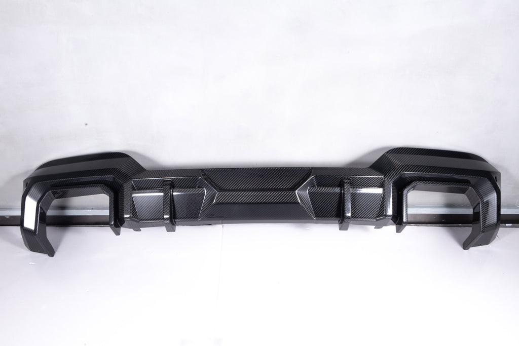 BMW X3 s/x Drive30 G01 LCI 2022-ON & IX3 BEV G08 LCI 2022-ON & X3 M40 G01 LCI 2022-ON with Aftermarket Parts - Rear Diffuser & Canards Pre-preg Carbon Fiber from SOOQOO USA