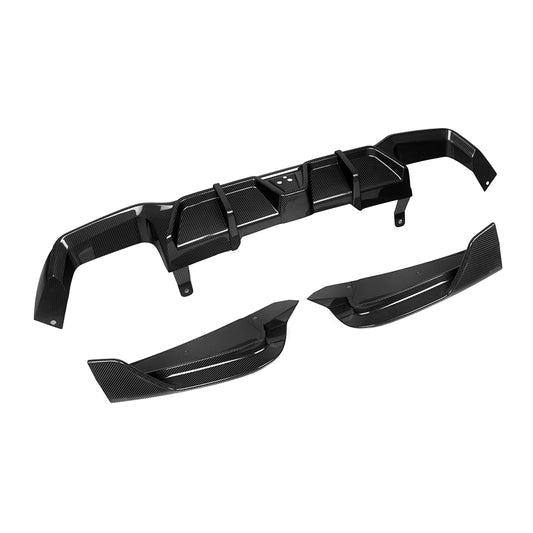 BMW X4M X4MC F98 LCI 2022-ON with Aftermarket Parts - Rear Diffuser Carbon Fiber from SOOQOO USA
