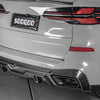 BMW X5 M60i s/x Drive 40i xDrive 50e G05 (Fits Both Pre-LCI & LCI) 2019 2020 2021 2022 2023 2024 with Aftermarket Parts - Rear Diffuser & Canards & Exhaust Tips Carbon Fiber from SOOQOO USA