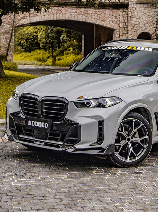 BMW X5 M60i s/x Drive 40i xDrive 50e G05 LCI 2024-ON with Aftermarket Parts - Front Lip Carbon Fiber from SOOQOO USA