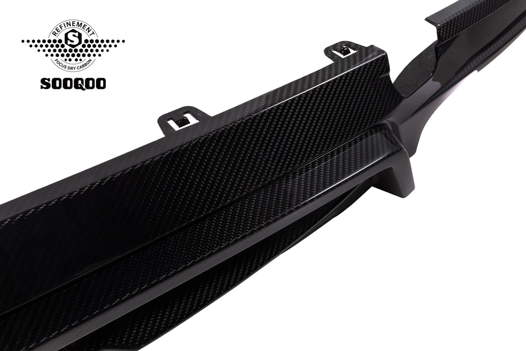 BMW X5M X5MC F95 LCI 2024-ON with Aftermarket Parts - Without & With Light Rear Diffuser Carbon Fiber from SOOQOO USA