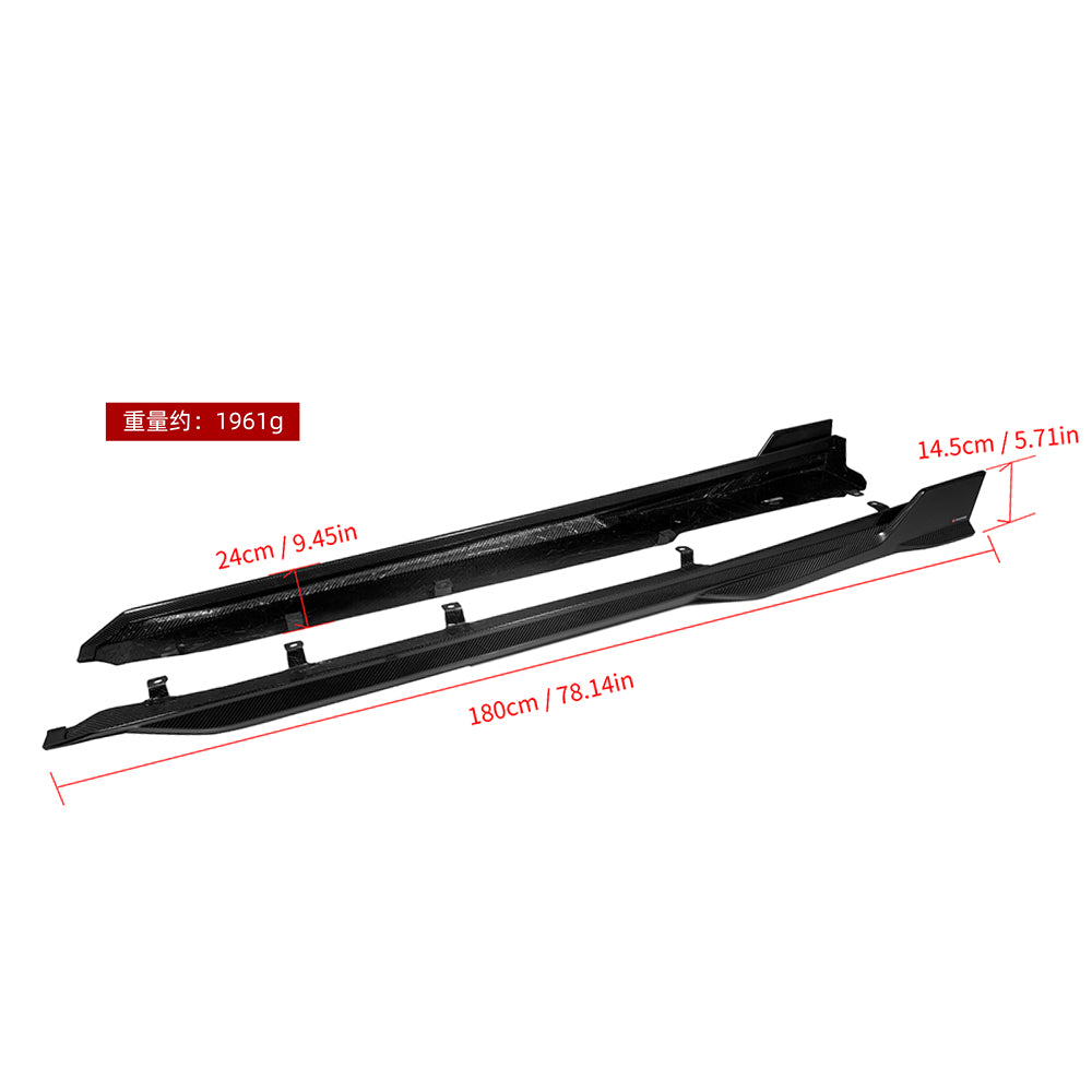 BMW X5M X5MC F95 LCI 2024-ON with Aftermarket Parts - Side Skirts Carbon Fiber from SOOQOO USA