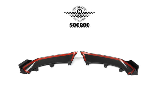 BMW X6 M60I xDrive40i (with M-Package) G06 Pre-LCI 2020 2021 2022 2023 with Aftermarket Parts - Front Lip Dry Pre-preg Carbon Fiber from SOOQOO USA