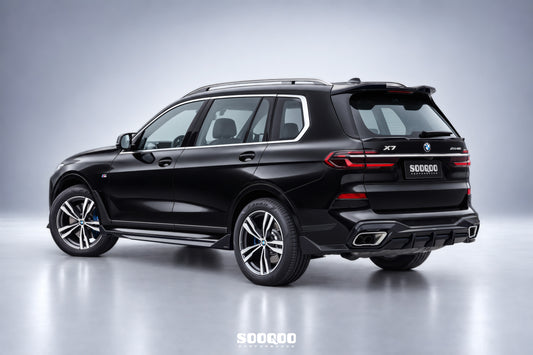 BMW X7 M60i M50i xDrive50i xDrive40i G07 (Both Fits Pre-LCI & LCI) 2019-ON with Aftermarket Parts - Rear Lip Spoiler Dry Pre-preg Carbon Fiber from SOOQOO USA
