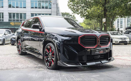 BMW XM G09 2023-ON with Aftermarket Parts - Front Lip Dry Pre-preg Carbon Fiber from SOOQOO USA