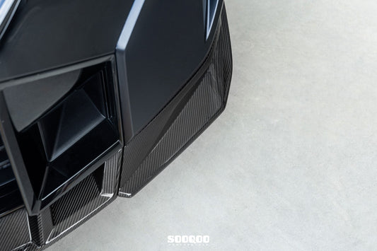 BMW XM G09 2023-ON with Aftermarket Parts - Front Lip Dry Pre-preg Carbon Fiber from SOOQOO USA