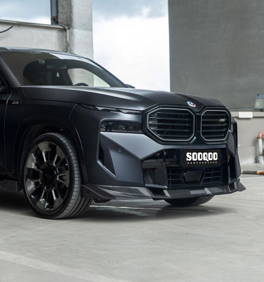 BMW XM G09 2023-ON with Aftermarket Parts - Front Lip Dry Pre-preg Carbon Fiber from SOOQOO USA