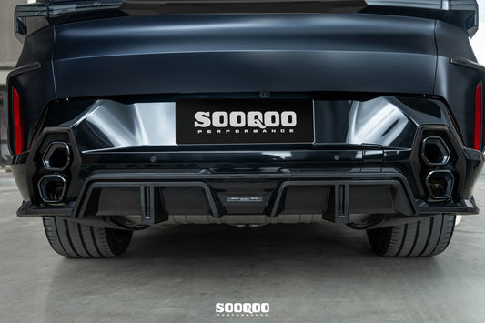 BMW XM G09 2023-ON with Aftermarket Parts - Rear Canards Dry Pre-preg Carbon Fiber from SOOQOO USA