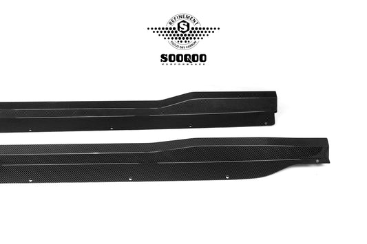 BMW XM G09 2023-ON with Aftermarket Parts - Side Skirts Dry Pre-preg Carbon Fiber from SOOQOO USA