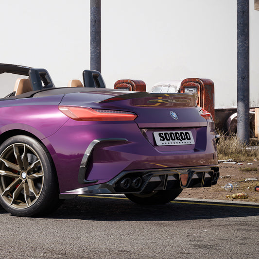 BMW Z4 G29 M40i / sDrive30i Pre-LCI & LCI 2019-ON with Aftermarket Parts - Rear Lip Spoiler Dry Pre-preg Carbon Fiber from SOOQOO USA