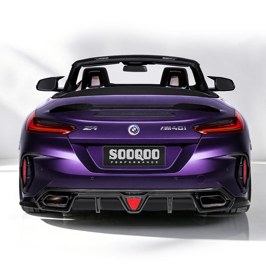 BMW Z4 G29 M40i / sDrive30i Pre-LCI & LCI 2019-ON with Aftermarket Parts - Rear Lip Spoiler Dry Pre-preg Carbon Fiber from SOOQOO USA