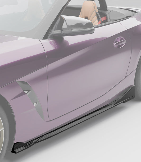 BMW Z4 G29 M40i / sDrive30i Pre-LCI & LCI 2019-ON with Aftermarket Parts - Side Skirts Dry Pre-preg Carbon Fiber from SOOQOO USA