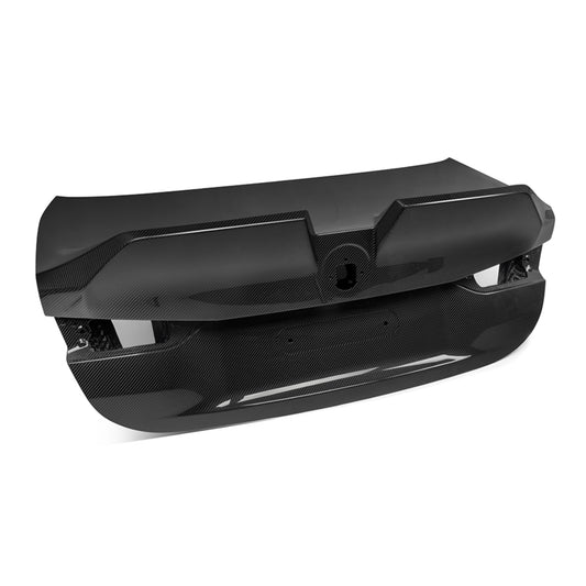 BMW M4 G82 2021-ON & 4 Series G22 430i M440i 2020-ON with Aftermarket Parts - V1 Rear Trunk Dry Pre-preg Carbon Fiber from SOOQOO USA