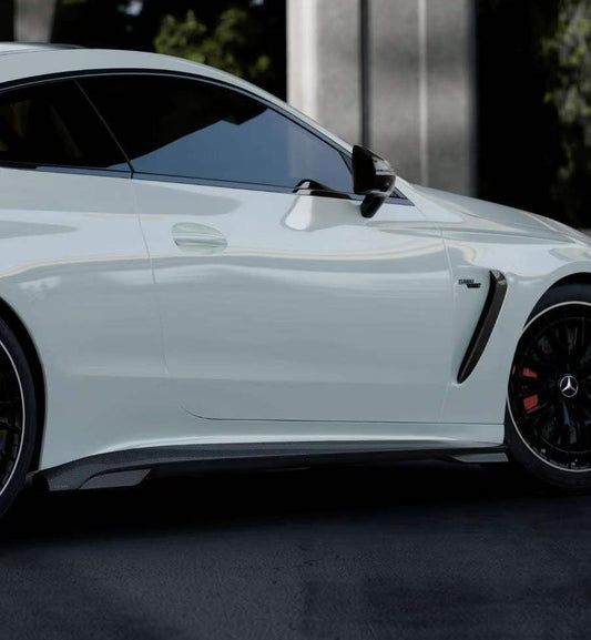 Mercedes Benz CLE-Class AMG CLE 53 / 450 / 300 C236 A236 2024-ON with Aftermarket Parts - Side Skirts Dry Pre-preg Carbon Fiber from SOOQOO USA