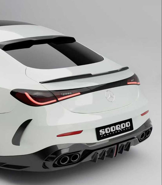 Mercedes Benz CLE-Class AMG CLE 53 / 450 / 300 C236 2024-ON with Aftermarket Parts - Rear Lip Spoiler Dry Pre-preg Carbon Fiber from SOOQOO USA