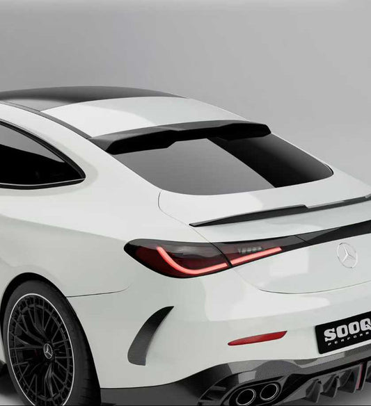 Mercedes Benz CLE-Class AMG CLE 53 / 450 / 300 C236 2024-ON with Aftermarket Parts - Rear Roof Spoiler Dry Pre-preg Carbon Fiber from SOOQOO USA
