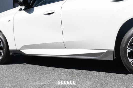 BMW X3 M50i/30i xDrive G45 2025-ON with Aftermarket Parts - Side Skirts Dry Pre-preg Carbon Fiber from SOOQOO USA