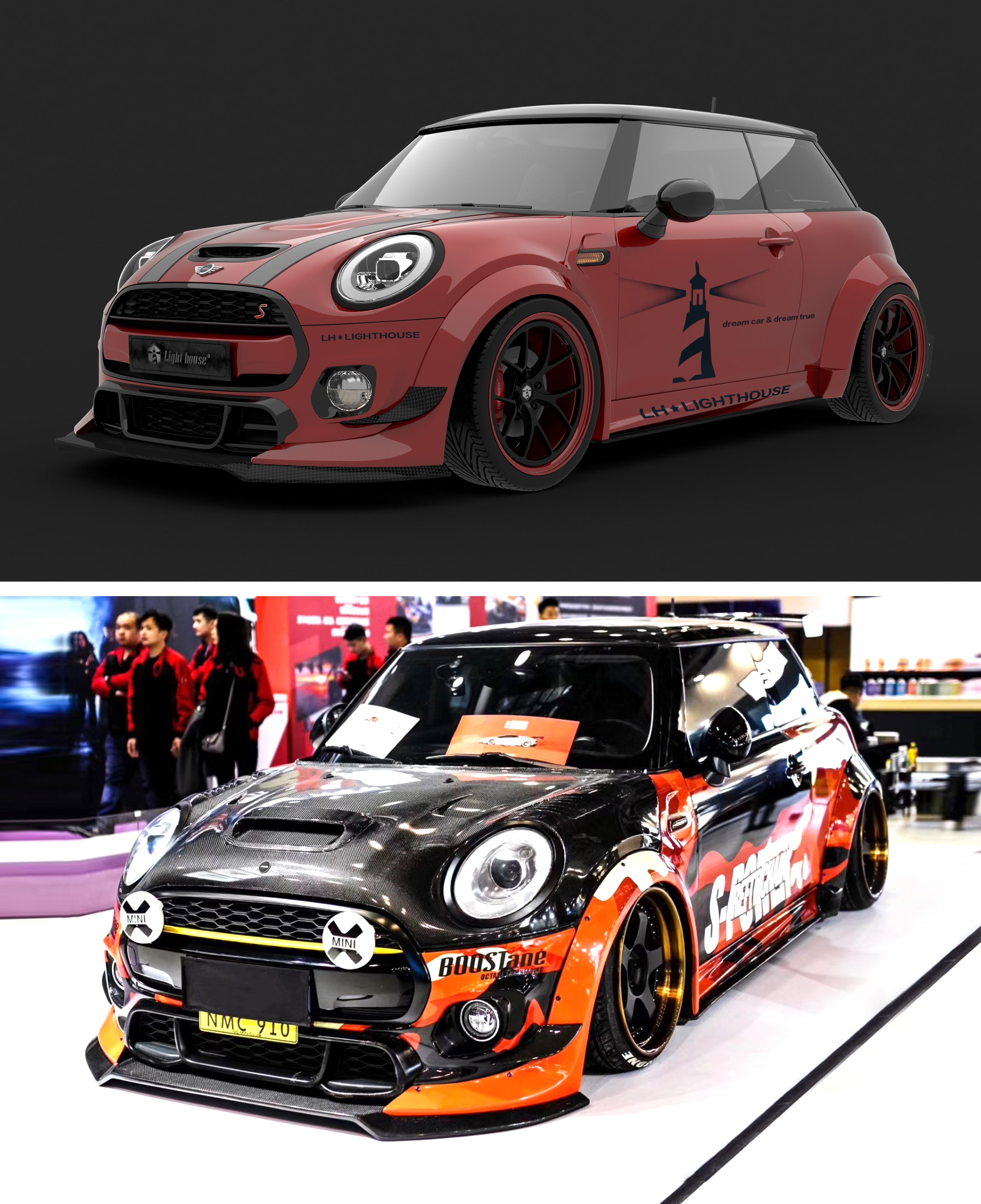 TURBO ボディボード MINI COOPER MINI Cooper JCW S Base F56 Aftermarket Parts - SPECTER PLUS