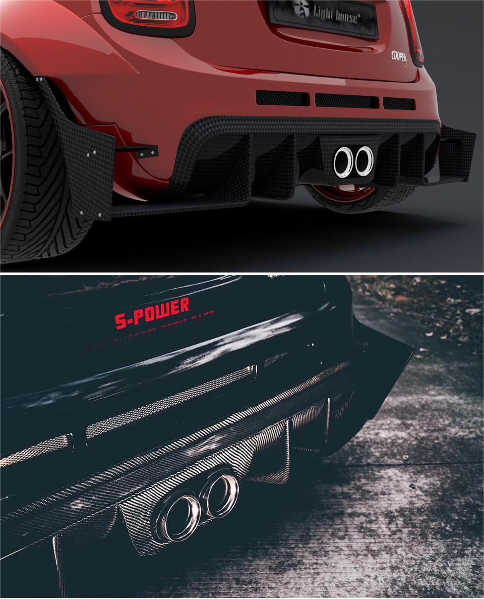 MINI Cooper JCW F56 Aftermarket Parts SPECTER PLUS Rear Bumper ...