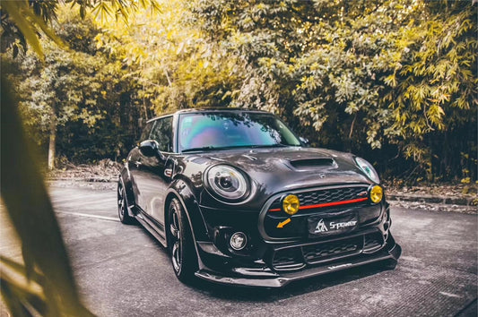 MINI Cooper JCW (John Cooper Works) Base S F56 LCI 2022-ON  with Aftermarket Parts - Upper Side Skirts & Side Skirts Extentions Carbon Fiber / FRP from SPECTER PLUS