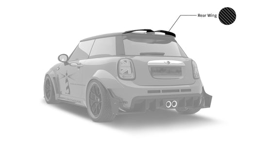 MINI Cooper JCW (John Cooper Works) GP F56 LCI 2022-ON with Aftermarket Parts - GP Style Rear Wing Carbon Fiber / FRP from SPECTER PLUS