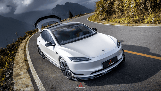 Tesla Model 3 Highland / Performance 2024-ON with Aftermarket Parts - AE Style Rear Wing Carbon Fiber from ArmorExtendfrom ArmorExtend