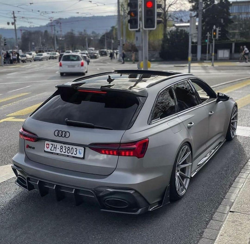 Future Design Blaze Carbon Fiber REAR DIFFUSER & CANARDS for Audi RS6 ...