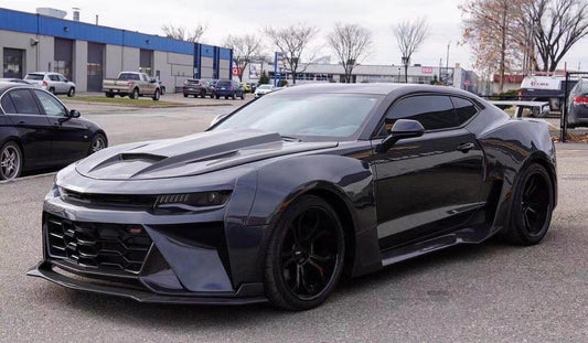 Chevrolet Camaro 6th Gen ZL1 Z/28 2SS 1SS 3LT 2LT 1LT 2LS 1LS 2015 2016 2017 2018 2019 2020 2021 2022 2023 2024 with Aftermarket Parts - Front Bumper & Lip Carbon Fiber/FRP from SPECTER PLUS