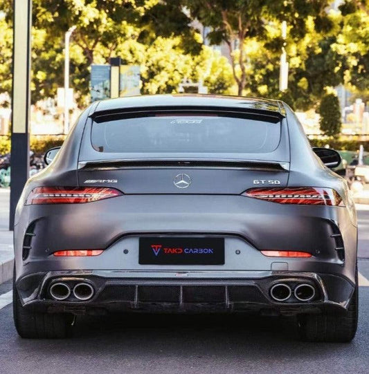 Mercedes Benz AMG GT43 GT50 GT53 GT63 X290 2019 2020 2021 2022 2023 with Aftermarket Parts - Rear Trunk Spoiler Carbon Fiber from TAKD Carbon