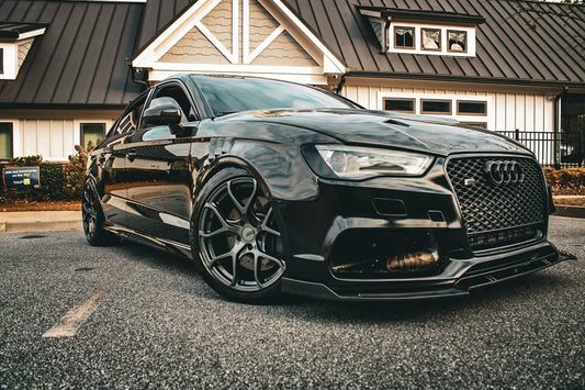 Audi RS3 8V.5 2018 2019 2020 with Aftermarket Parts - Front Fenders Pre-preg Carbon Fiber from TAKD Carbon