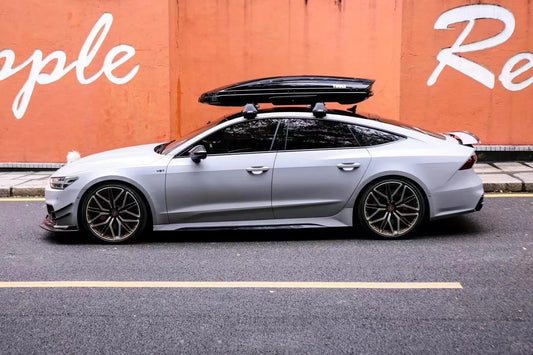 Audi S7 A7 (with s-line bumper) C8 2019 2020 2021 2022 2023 2024 with Aftermarket Parts - Front Lip Pre-preg Carbon Fiber from TAKD Carbon