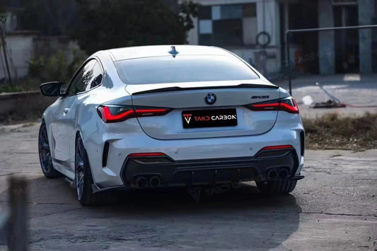 TAKD Carbon BMW 4 Series G22 G23 G26 i4 & Gran coupe 430i M440i Side Skirts Front Canards Rear Diffuser & Canards Carbon Fiber 