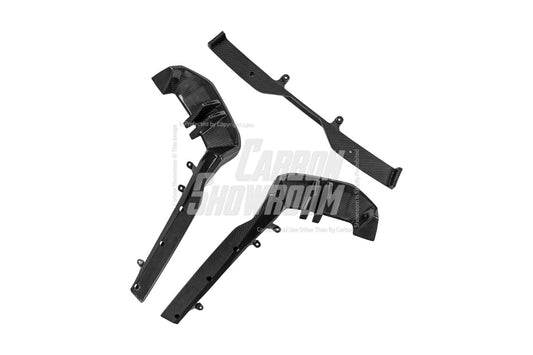 BMW 5 Series 530 540 (with M-package bumper, does not fit base model) & i5 e/x Drive40 (with M-package bumper, does not fit base model) M60 G60 G61 2024-ON with Aftermarket Parts - MP Style Rear Diffuser (Quad Exhaust Tips Included) Pre-preg Carbon Fiber from TAKD Carbon