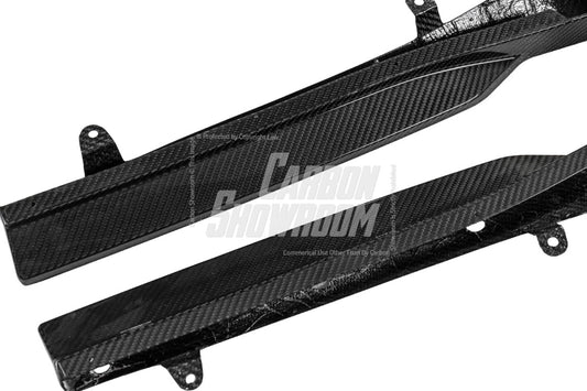 BMW 5 Series 530 540 (with M-package bumper, does not fit base model) & i5 e/x Drive40 (with M-package bumper, does not fit base model) M60 G60 G61 2024-ON with Aftermarket Parts - MP Style Rear Diffuser (Quad Exhaust Tips Included) Pre-preg Carbon Fiber from TAKD Carbon