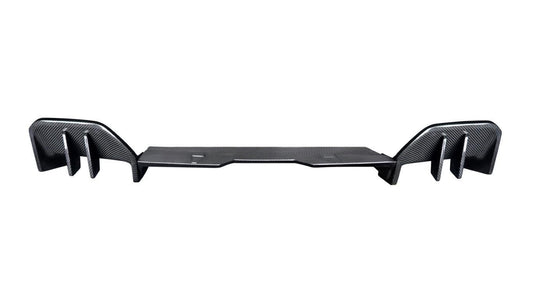 BMW 5 Series 530 540 (with M-package bumper, does not fit base model) & i5 e/x Drive40 (with M-package bumper, does not fit base model) M60 G60 G61 2024-ON with Aftermarket Parts - MP Style Rear Diffuser (Quad Exhaust Tips Included) Pre-preg Carbon Fiber from TAKD Carbon