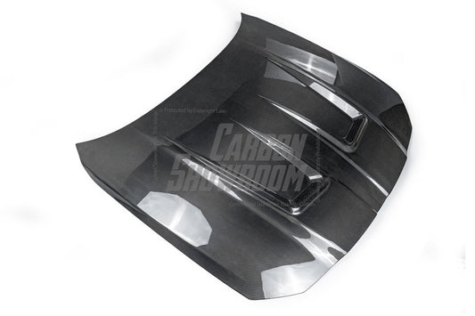 BMW M3 / M3C G80 G81 & M4 / M4C G82 G83 2021 2022 2023 2024 with Aftermarket Parts - Hood Bonnet Double-sided Pre-preg Carbon Fiber from TAKD Carbon