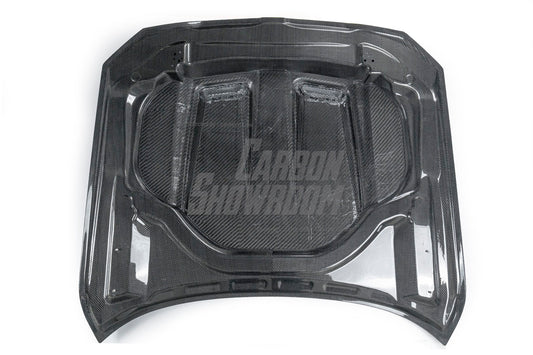 BMW M3 / M3C G80 G81 & M4 / M4C G82 G83 2021 2022 2023 2024 with Aftermarket Parts - Hood Bonnet Double-sided Pre-preg Carbon Fiber from TAKD Carbon