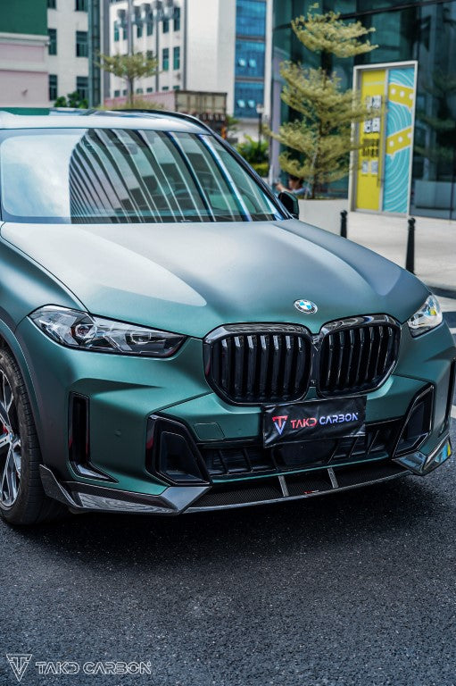 BMW X5 s/x Drive 40i & xDrive 50e (With M-Package, does not fit base model) & M60i G05 LCI 2024-ON with Aftermarket Parts - Front Lip Dry Pre-preg Carbon Fiber from TAKD Carbon
