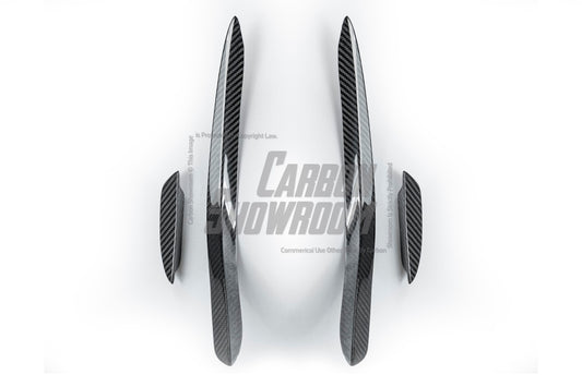 Mercedes Benz A-Class A45 W177 2019-ON with Aftermarket Parts - Front Canards Pre-preg Carbon Fiber from TAKD Carbon