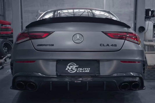 Mercedes Benz CLA-Class CLA45 CLA45S CLA250 (with sport-package bumper, does not fit base model) C118 2020-ON with Aftermarket Parts - Rear Diffuser Pre-preg Carbon Fiber from TAKD Carbon