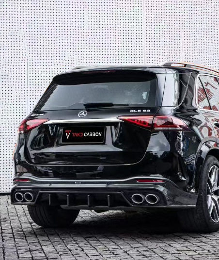 Mercedes Benz GLE W167 Aftermarket Parts-TAKD Carbon Rear Diffuser Dry ...