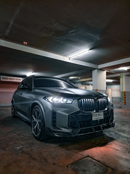 BMW X5 G05 M50i & X/S Drive 40i (with M-Package) Pre-LCI 2019 2020 2021 with Aftermarket Parts - Front Lip Pre-preg Carbon Fiber from TAKD Carbon