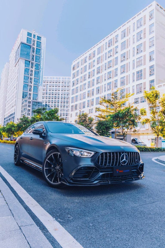 Mercedes Benz AMG GT43 GT50 GT53 X290 2021 2022 2023 with Aftermarket Parts - Front Lip Carbon Fiber from TAKD Carbon