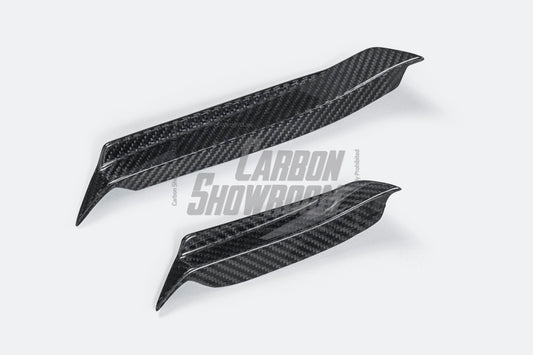 Mercedes Benz C-Class C63/C63S (fits both Pre-Facelift & Facelift) W205 2015 2016 2017 2018 2019 2020 2021 with Aftermarket Parts - Front Canards Pre-preg Carbon Fiber from TAKD Carbon