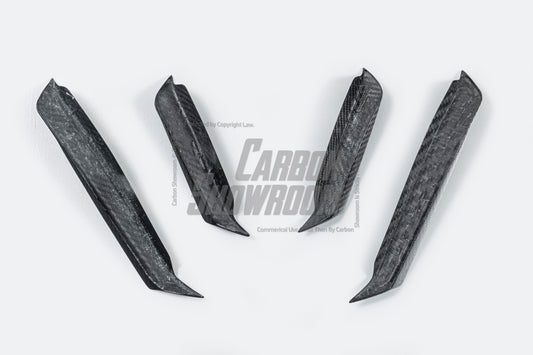 Mercedes Benz C-Class C63/C63S (fits both Pre-Facelift & Facelift) W205 2015 2016 2017 2018 2019 2020 2021 with Aftermarket Parts - Front Canards Pre-preg Carbon Fiber from TAKD Carbon